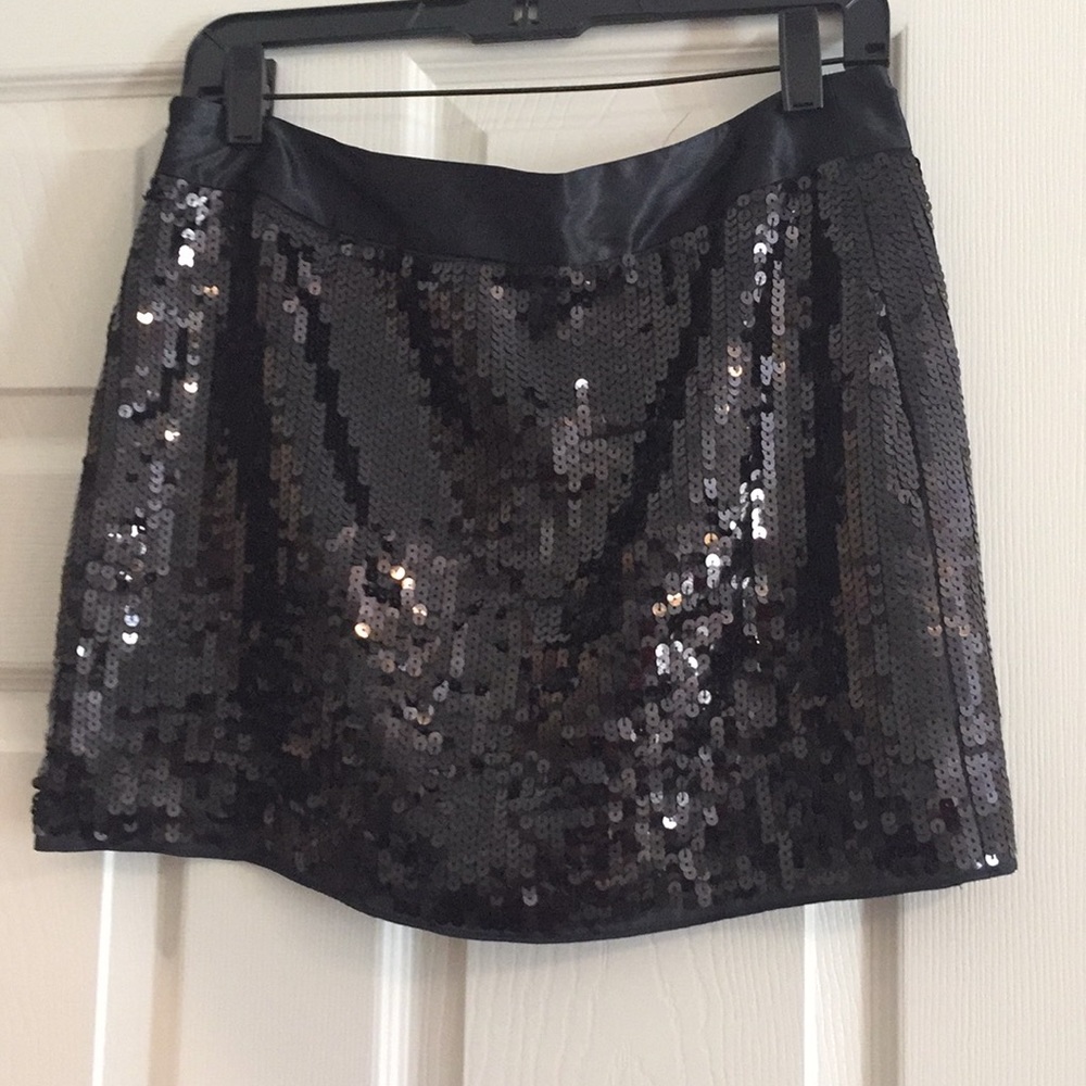Black sequin skirt